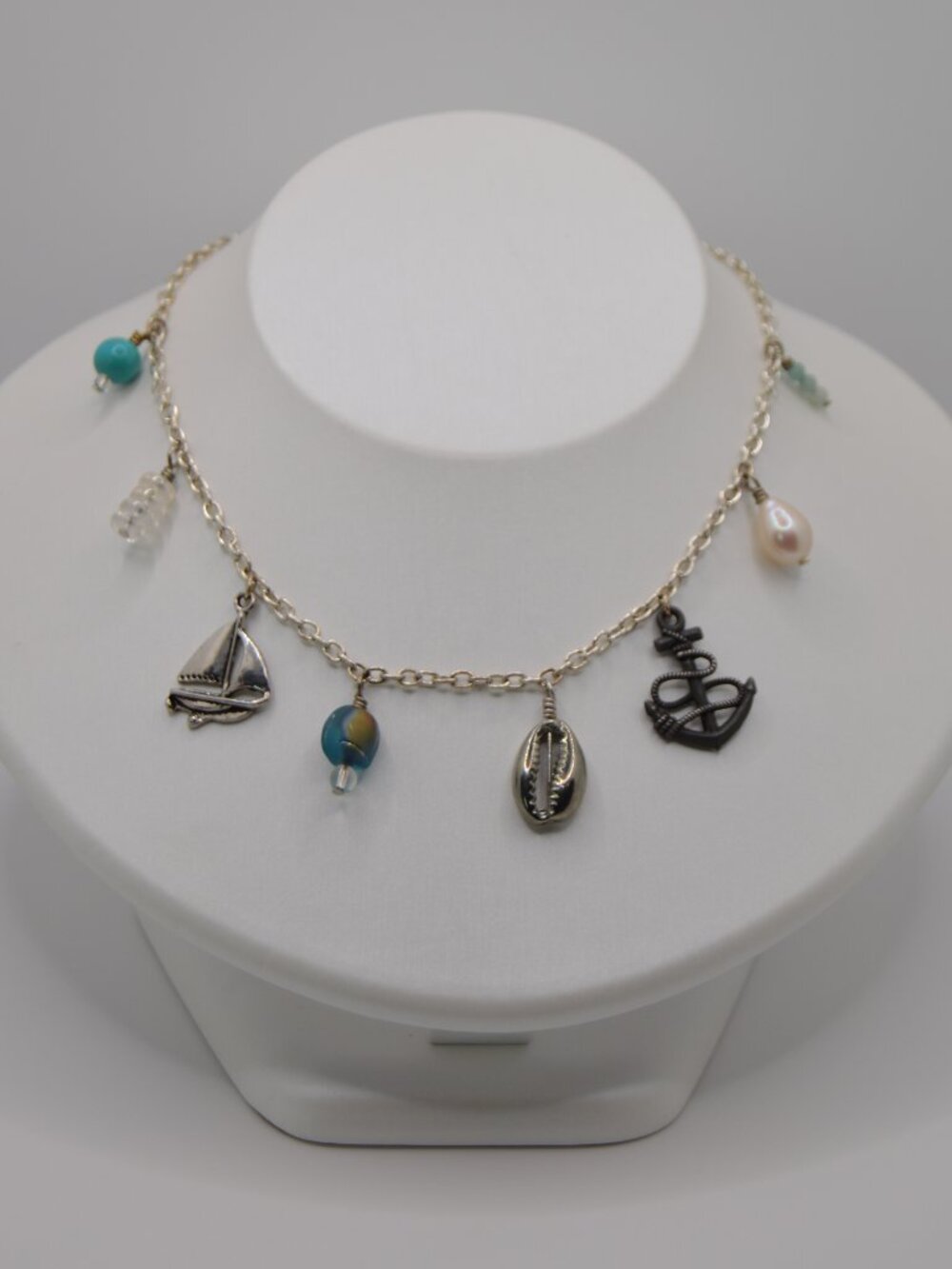 Silver Nautical Charm Necklace